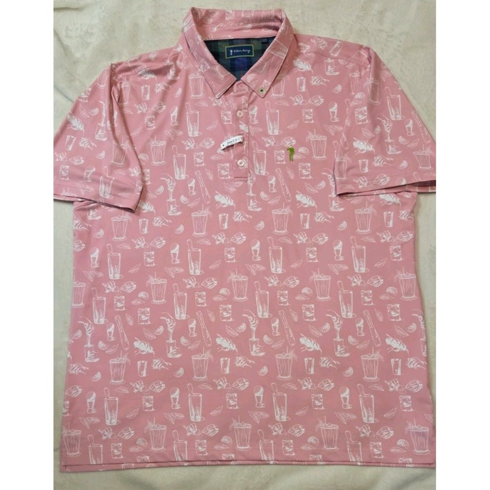 WILLIAM MURRAY HAPPY HOUR MENS SHORT SLEEVE GOLF POLO SIZE XL